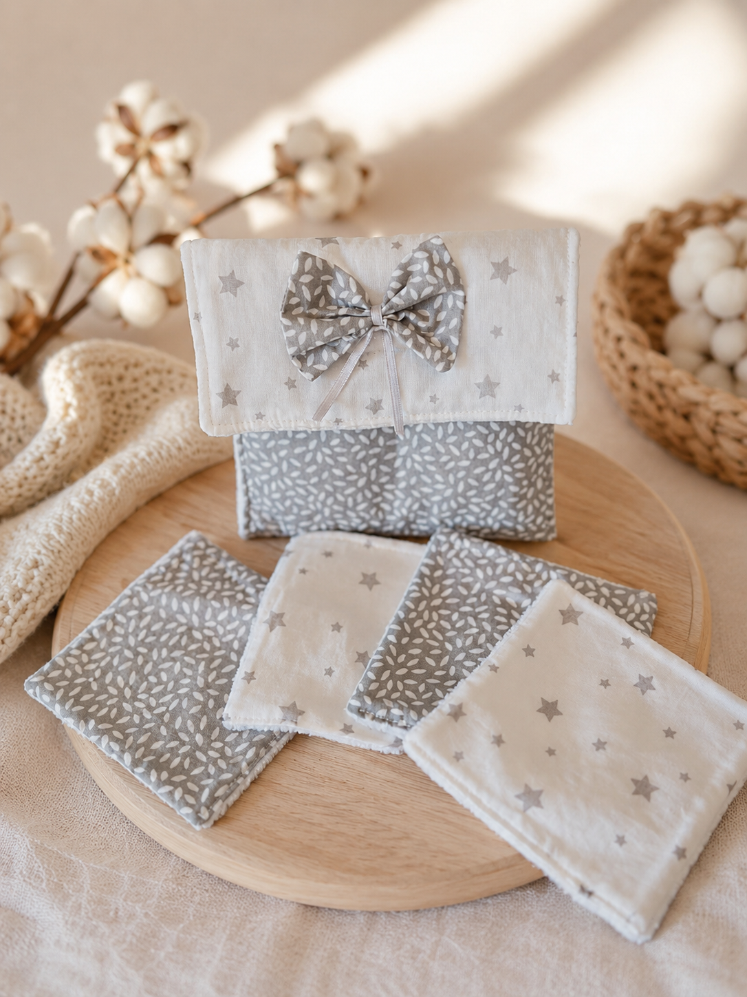 Lingettes coton lavables