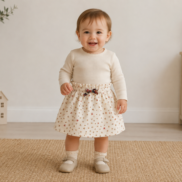 Jupe enfant velours milleraies