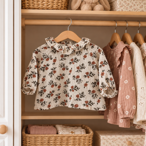 Blouse bébé gaze de coton