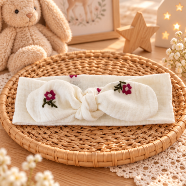 Bandeau bébé en gaze de coton