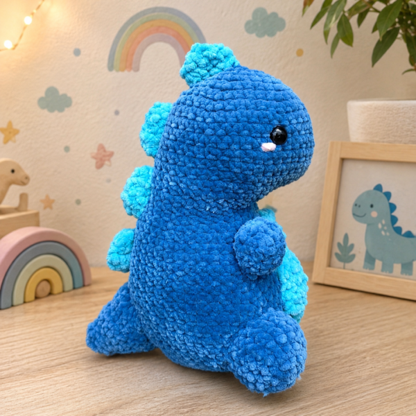 Peluches dinos en crochet