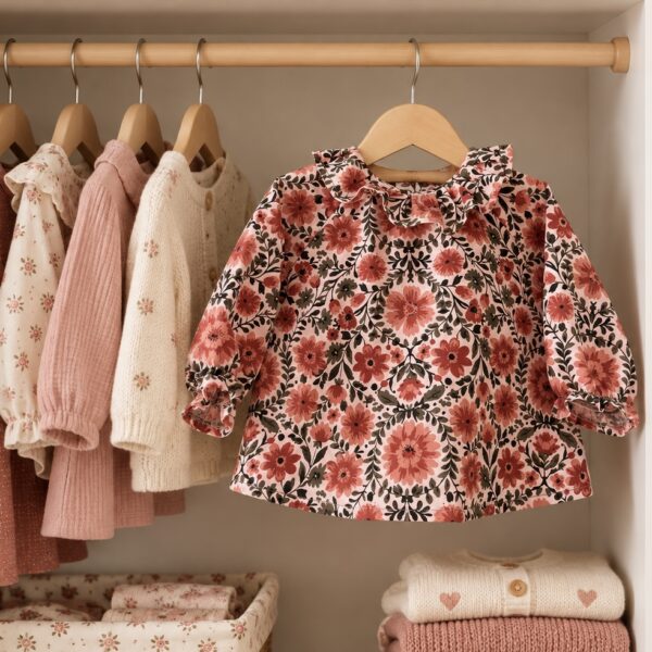 Blouse bébé fleurie